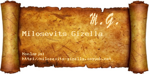 Milosevits Gizella névjegykártya