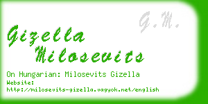 gizella milosevits business card